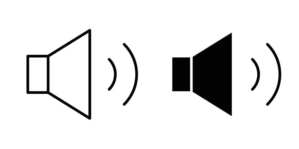 Speaker icon for design projects and web UI 스톡 일러스트