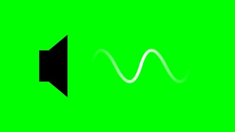 Speaker icon emitting a glowing white sound wave symbol Stock Footage 346738656