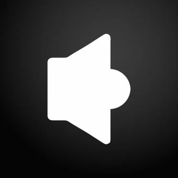 Speaker icon on flat square button. Vector illustration 스톡 일러스트