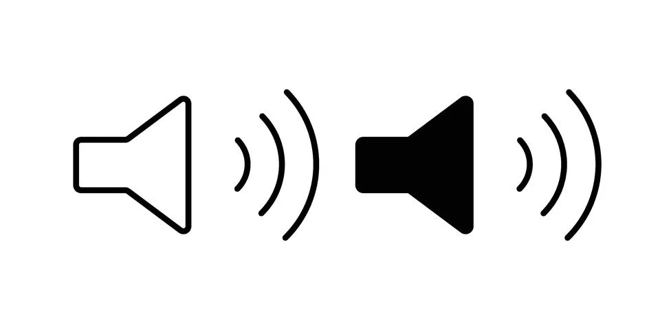 Speaker icon graphic element. web icon set 스톡 일러스트