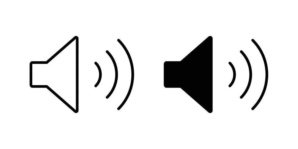 Speaker icon graphic element. web icon set 스톡 일러스트