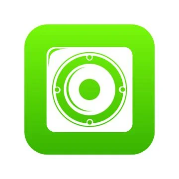 Speaker icon green vector Ilustración de archivo