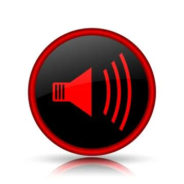 Speaker icon. Internet button on white background.. Stock Illustration