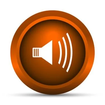 Speaker icon. Internet button on white background.. Stock Illustration