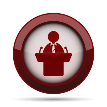 Speaker icon. Internet button on white background. . Stock Illustration