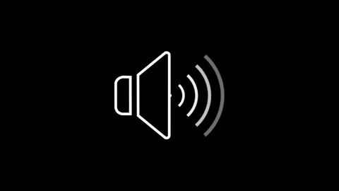 Speaker icon pulsing with sound waves animation for audio volume notificati.. Stock Footage 345547939