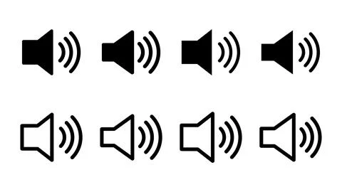 Speaker icon set. volume icon vector. loudspeaker icon vector. sound symbol Stock Illustration