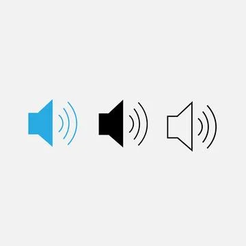 Speaker icon set. volume icon vector. loudspeaker icon vector. sound symbol Stock Illustration