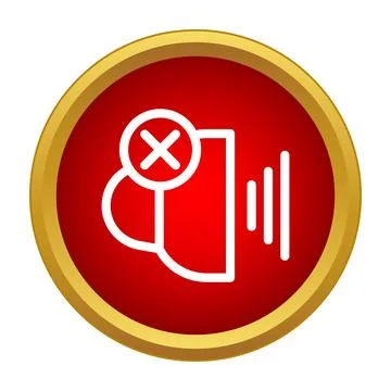 Speaker icon showing volume mute and sound off Stock Illustration