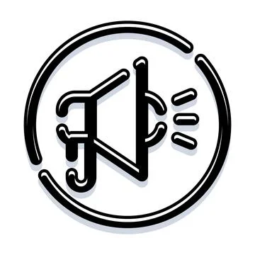 Speaker icon signifying broadcasting sound or notification Illustration