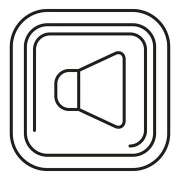 Speaker icon for sound adjustment on a user interface Illustrazione stock