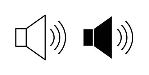 Speaker icon symbol. Flat Vector illustration Stock Illustration