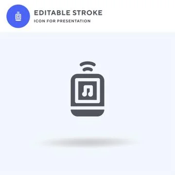 Speaker icon vector, filled flat sign, solid pictogram isolated on white, log Stock Illustration