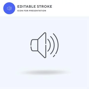 Speaker icon vector, filled flat sign, solid pictogram isolated on white, log イラスト素材