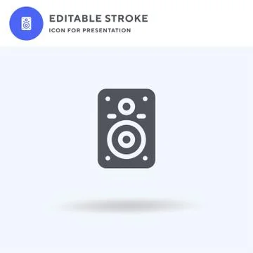 Speaker icon vector, filled flat sign, solid pictogram isolated on white, logo 스톡 일러스트