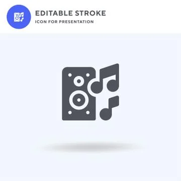 Speaker icon vector, filled flat sign, solid pictogram isolated on white, logo Stock Illustration