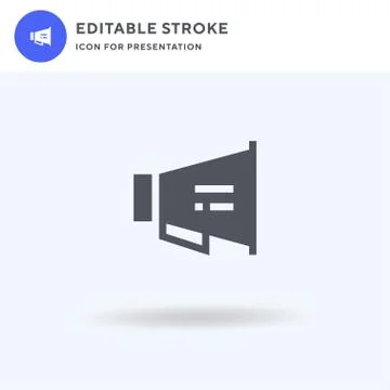 Speaker icon vector, filled flat sign, solid pictogram isolated on white, logo Stock Illustration