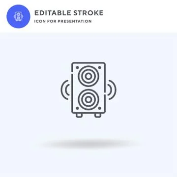 Speaker icon vector, filled flat sign, solid pictogram isolated on white, logo Stock Illustration
