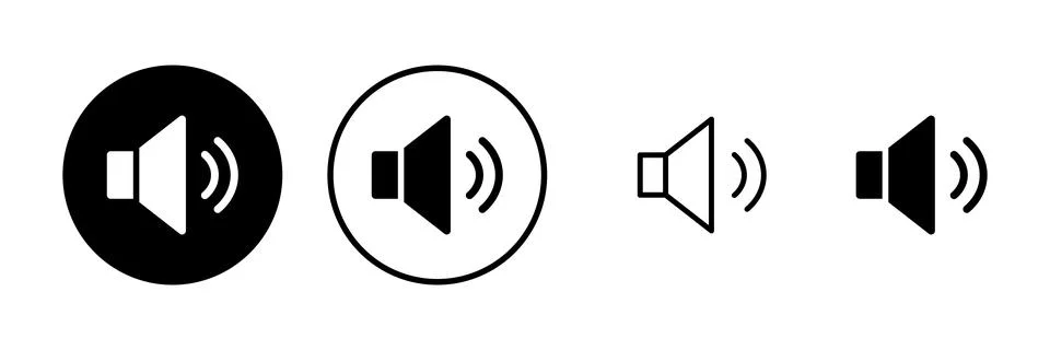 Speaker icon vector illustration. volume sign and symbol. loudspeaker icon... Stock Illustration