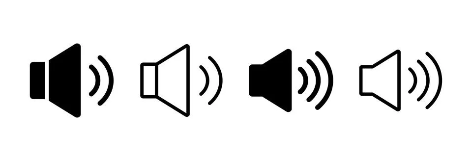 Speaker icon vector illustration. volume sign and symbol. loudspeaker icon... Stock Illustration
