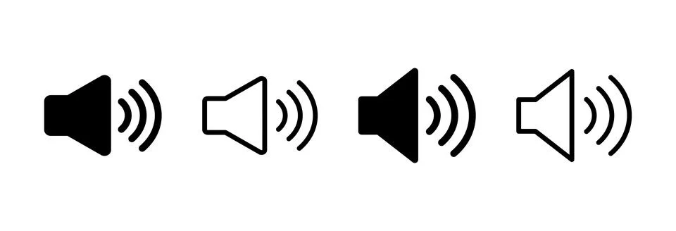 Speaker icon vector illustration. volume sign and symbol. loudspeaker icon... Stock Illustration