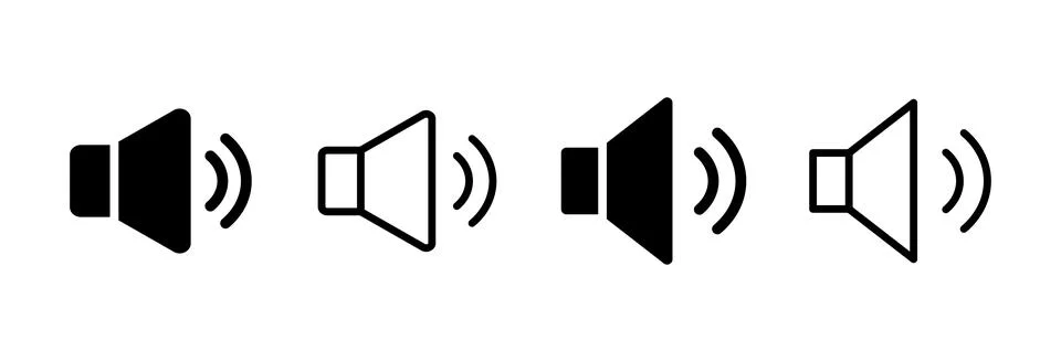 Speaker icon vector illustration. volume sign and symbol. loudspeaker icon... Stock Illustration