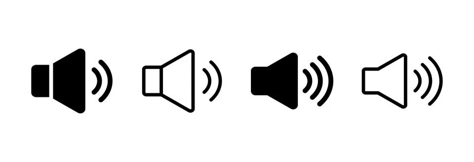 Speaker icon vector illustration. volume sign and symbol. loudspeaker icon... Stock Illustration