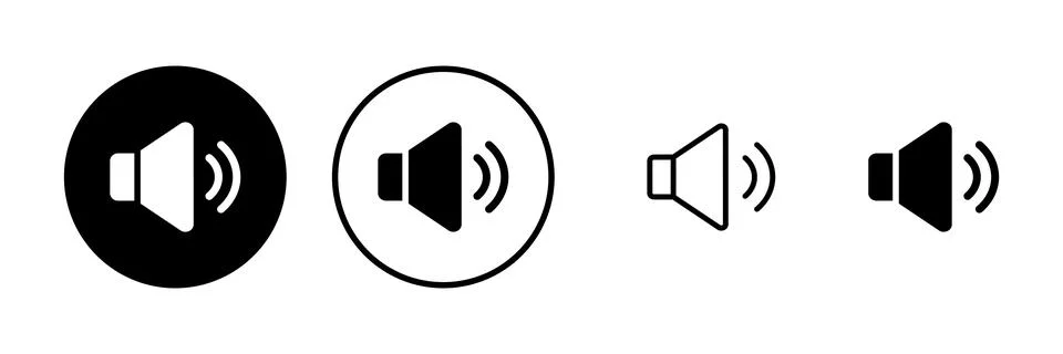 Speaker icon vector illustration. volume sign and symbol. loudspeaker icon... Stock Illustration