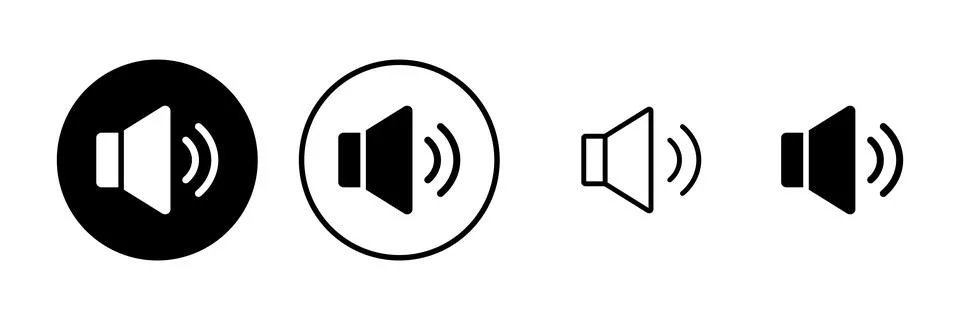 Speaker icon vector illustration. volume sign and symbol. loudspeaker icon... Stock Illustration
