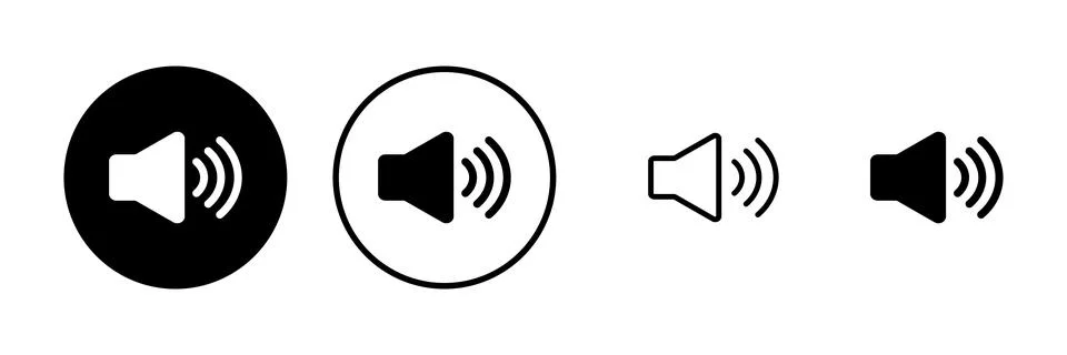 Speaker icon vector illustration. volume sign and symbol. loudspeaker icon... Stock Illustration
