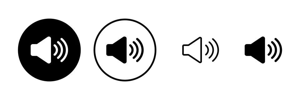 Speaker icon vector illustration. volume sign and symbol. loudspeaker icon... Stock Illustration