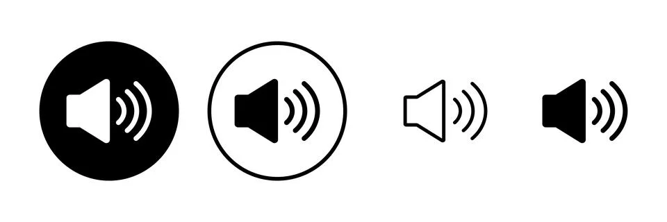 Speaker icon vector illustration. volume sign and symbol. loudspeaker icon... Stock Illustration