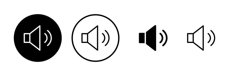 Speaker icon vector illustration. volume sign and symbol. loudspeaker icon... Stock Illustration
