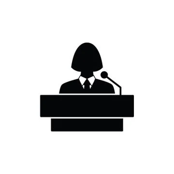 Speaker icon vector orator sign Stock Illustration