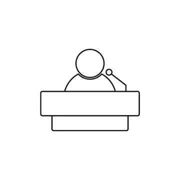 Speaker icon vector orator sign Stock Illustration