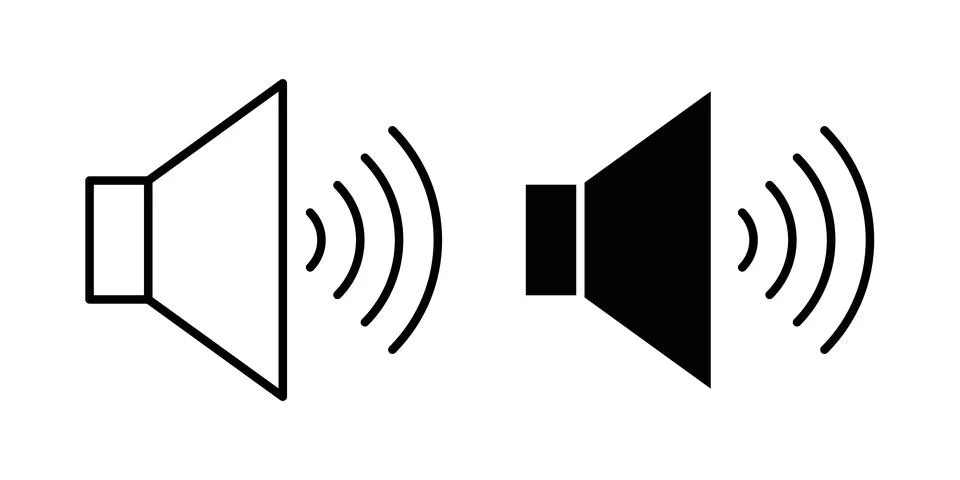 Speaker icon vector symbol graphics Illustrazione stock