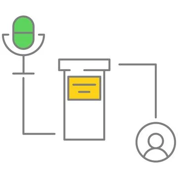 Speaker icon vector tribune, microphone and person flat design Stock Illustration