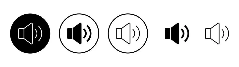 Speaker icon vector. volume sign and symbol. loudspeaker icon. sound symbol Stock Illustration