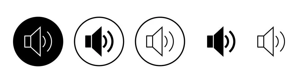 Speaker icon vector. volume sign and symbol. loudspeaker icon. sound symbol Stock Illustration