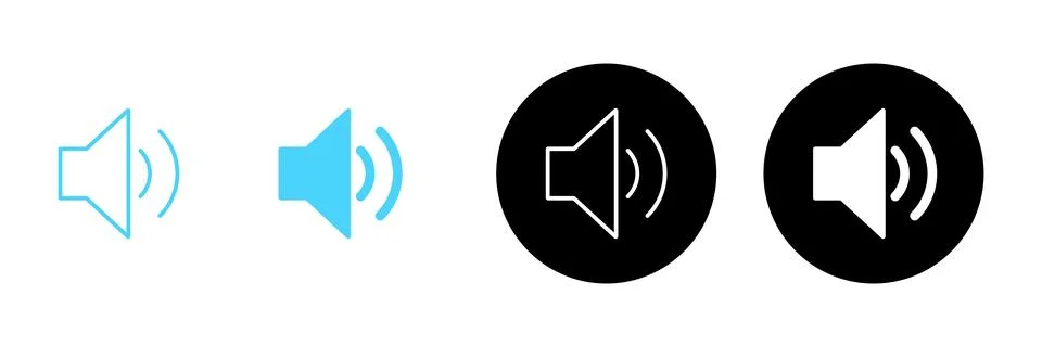 Speaker icon vector. volume sign and symbol. loudspeaker icon. sound symbol Stock Illustration