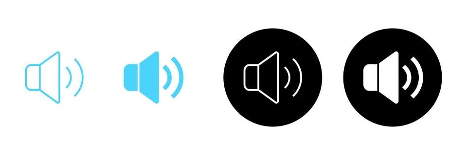 Speaker icon vector. volume sign and symbol. loudspeaker icon. sound symbol Stock Illustration