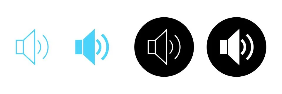 Speaker icon vector. volume sign and symbol. loudspeaker icon. sound symbol Stock Illustration