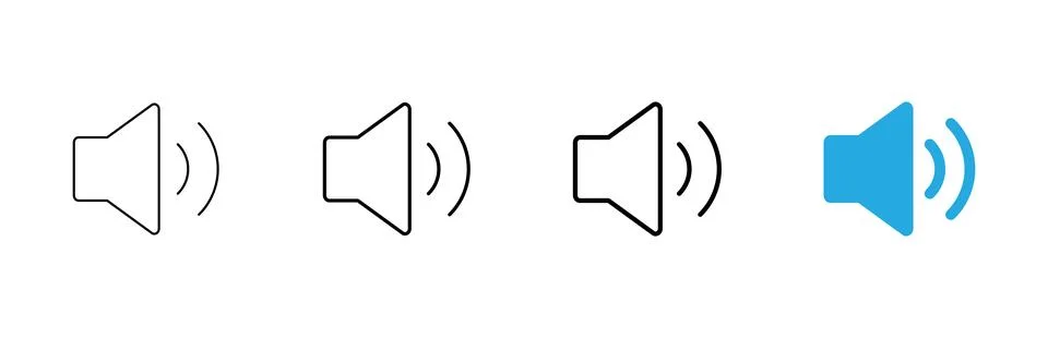 Speaker icon vector. volume sign and symbol. loudspeaker icon. sound symbol Stock Illustration