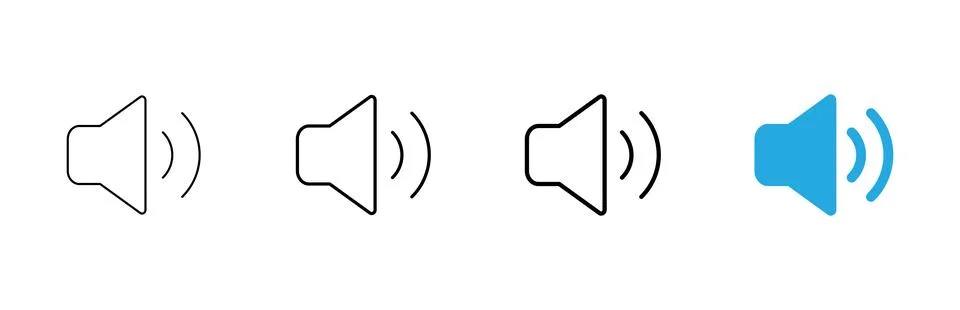 Speaker icon vector. volume sign and symbol. loudspeaker icon. sound symbol Stock Illustration