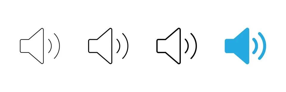 Speaker icon vector. volume sign and symbol. loudspeaker icon. sound symbol Stock Illustration
