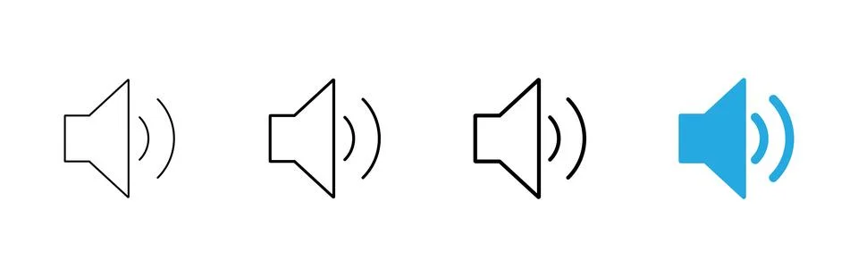 Speaker icon vector. volume sign and symbol. loudspeaker icon. sound symbol Stock Illustration