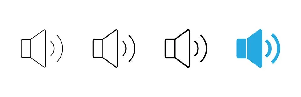 Speaker icon vector. volume sign and symbol. loudspeaker icon. sound symbol Stock Illustration