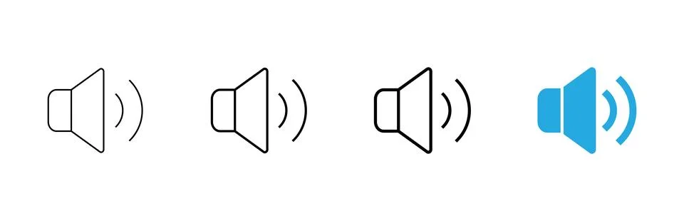 Speaker icon vector. volume sign and symbol. loudspeaker icon. sound symbol Stock Illustration