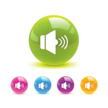 Speaker icon web Stock Illustration