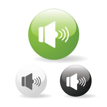 Speaker icon web Stock Illustration